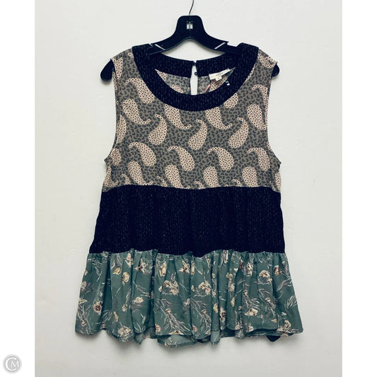 Top Sleeveless By Entro In Multi-colored, Size: L