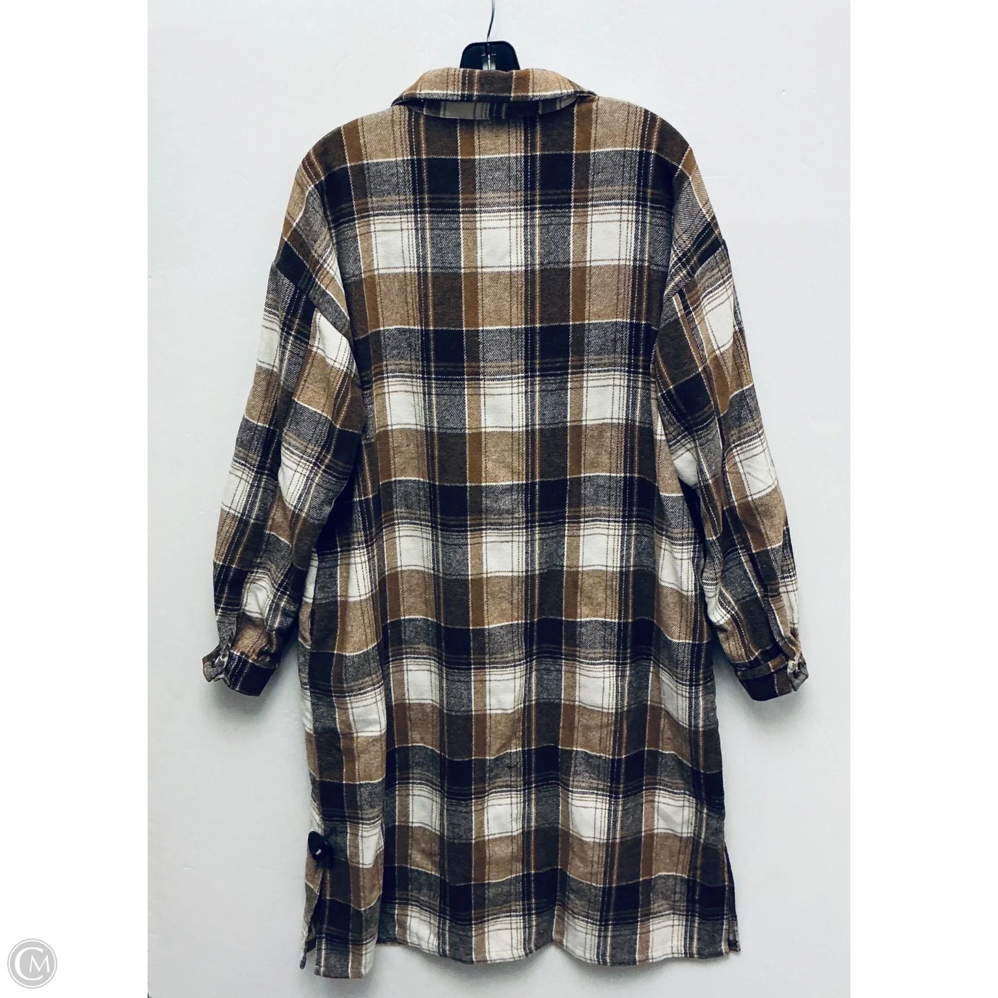 Dress Casual Midi By Easel In Plaid Pattern, Size: M