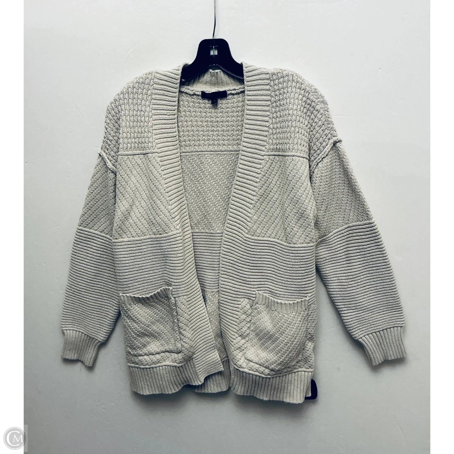 Sweater Cardigan Designer By Frye In Cream, Size: M