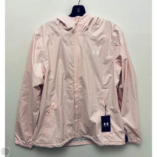 Jacket Windbreaker By Under Armour In Pink, Size: L