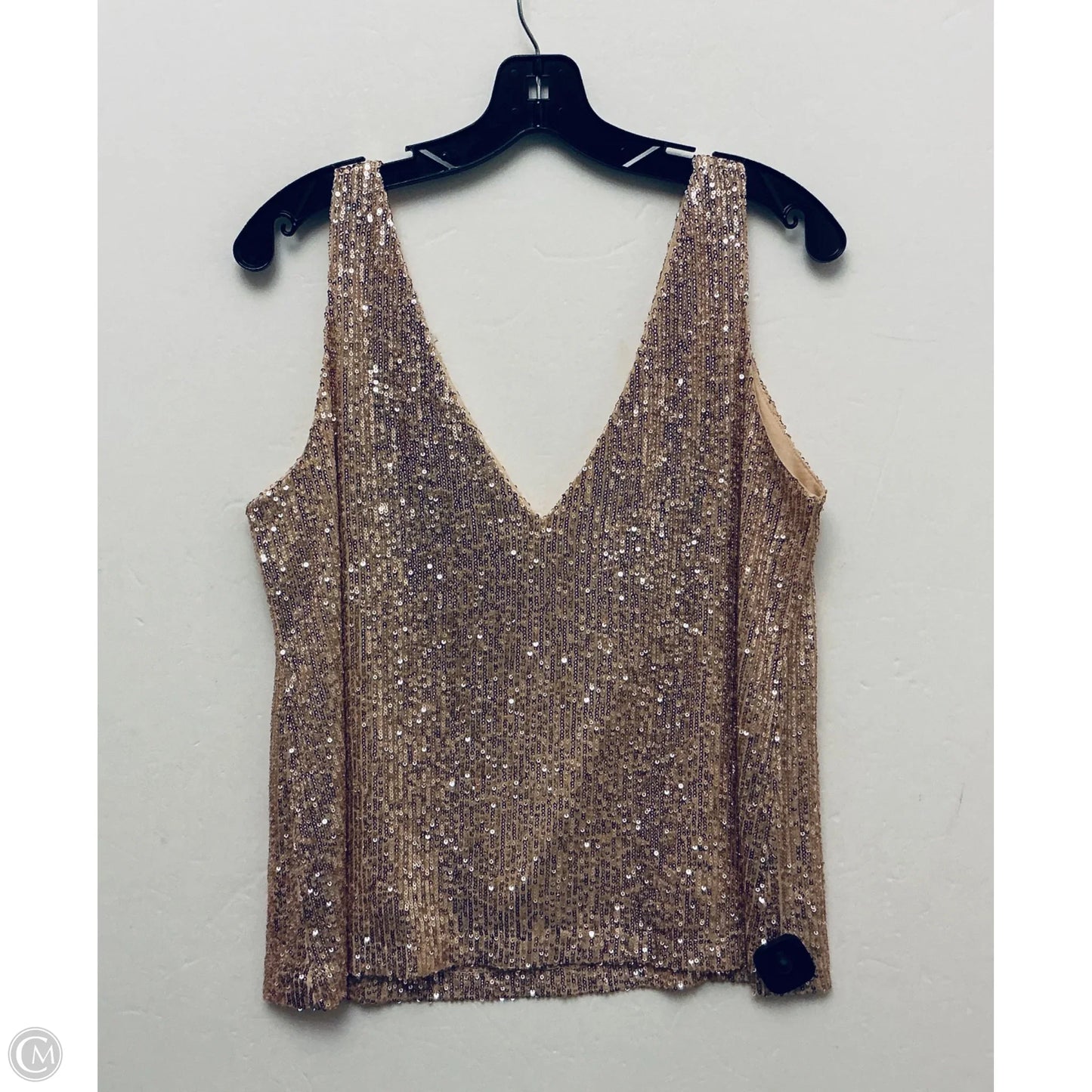 Top Sleeveless By Shinestar In Rose Gold, Size: M