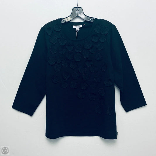 Top Long Sleeve By Chicos In Black, Size: L