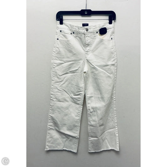 Jeans Wide Leg By J. Crew In White Denim, Size: 2