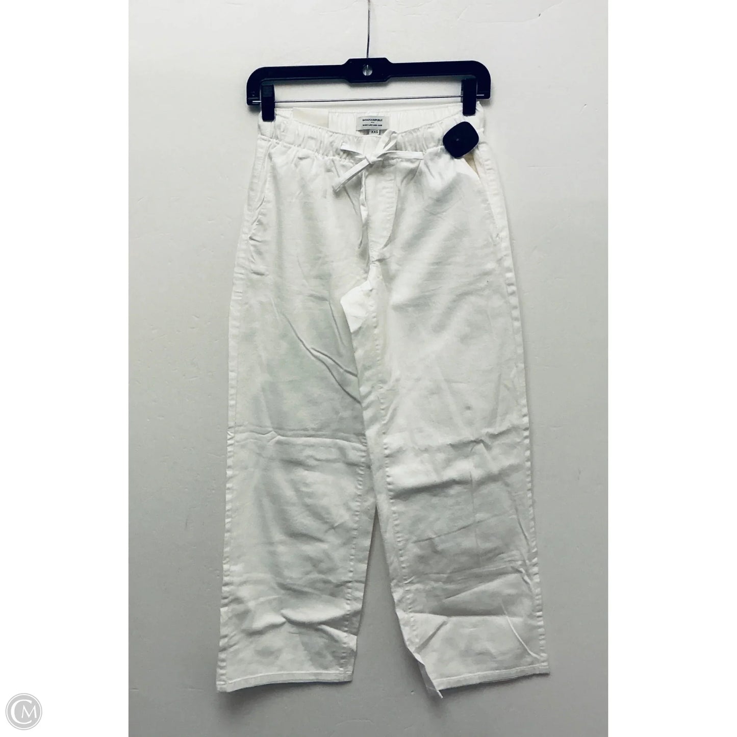 Jeans Wide Leg By Banana Republic In White Denim, Size: Xxs