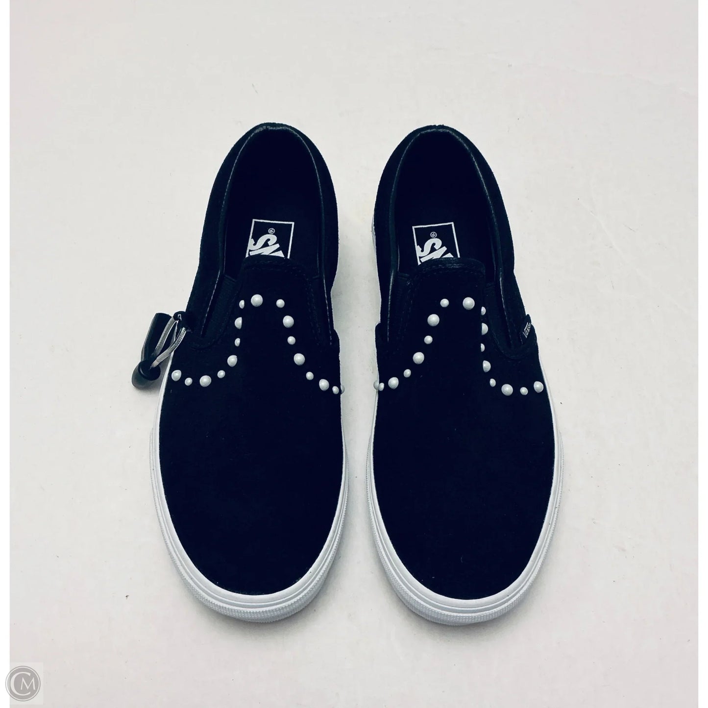 Shoes Flats By Vans In Black, Size: 8