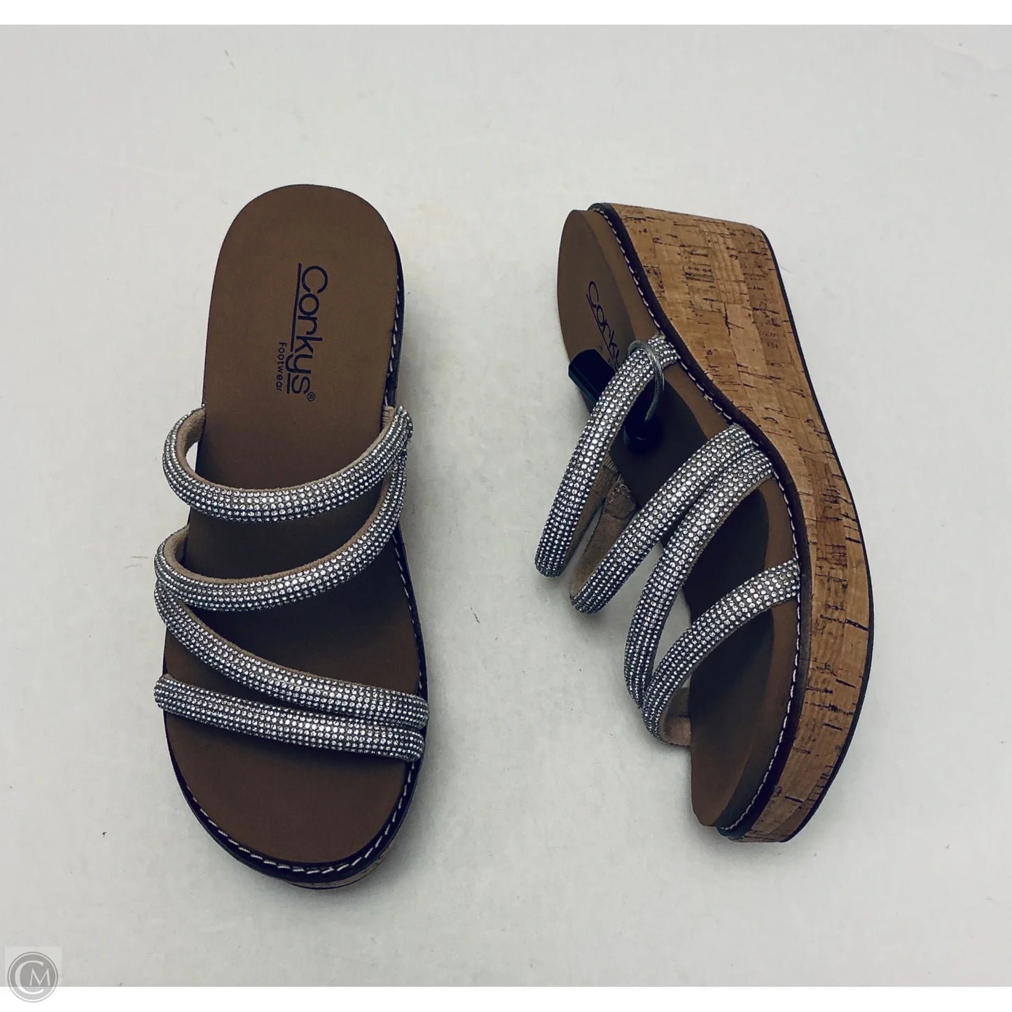 Sandals Heels Wedge By Corkys In Tan, Size: 8