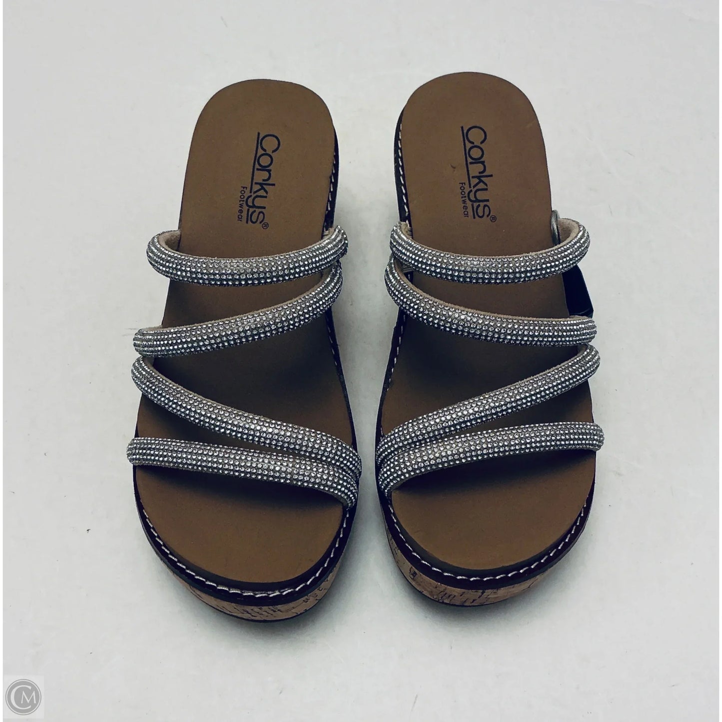 Sandals Heels Wedge By Corkys In Tan, Size: 8