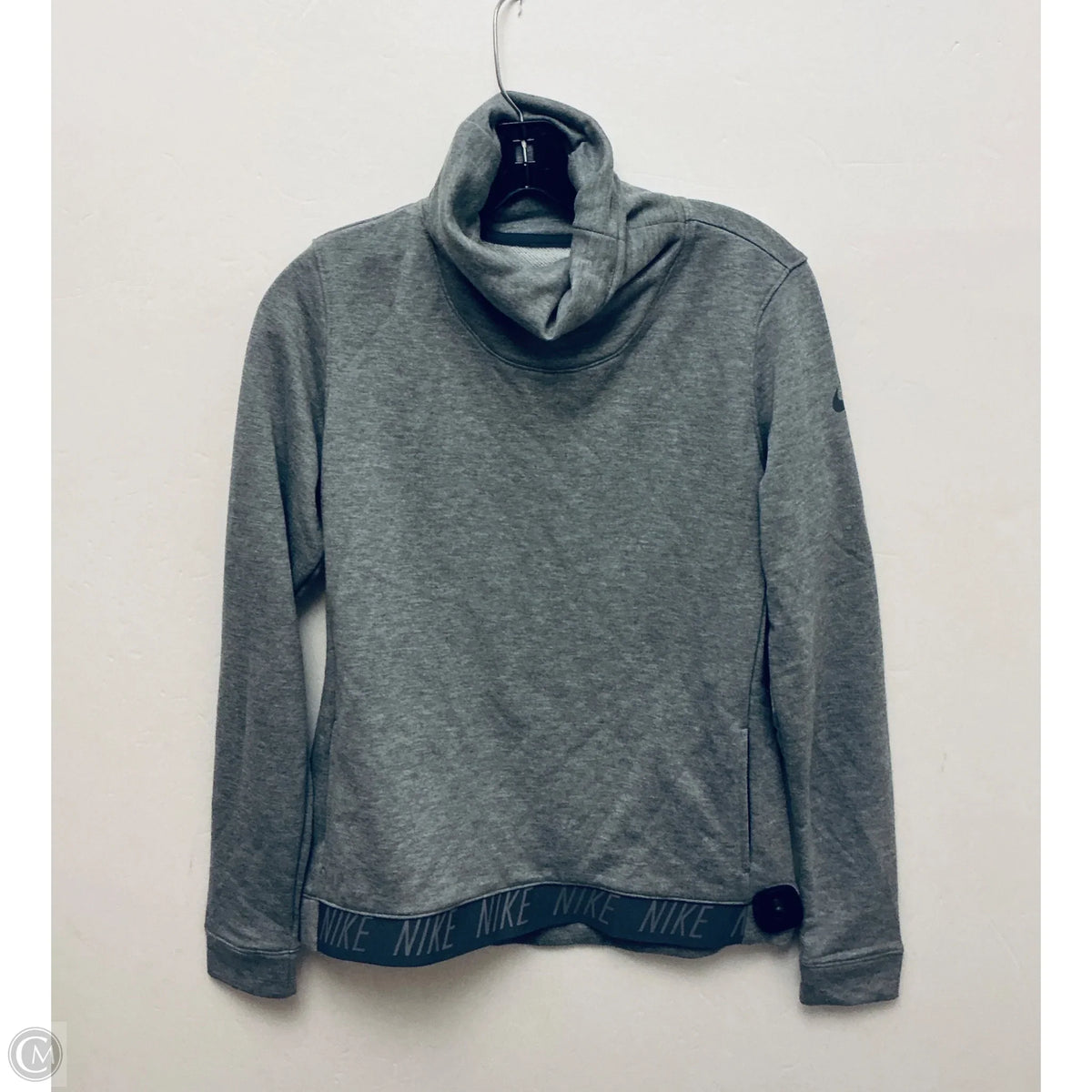 Sweatshirt Collar By Nike In Grey, Size: S