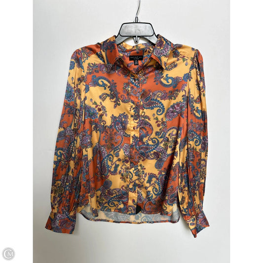 Top Long Sleeve By Current Air In Paisley Print, Size: M