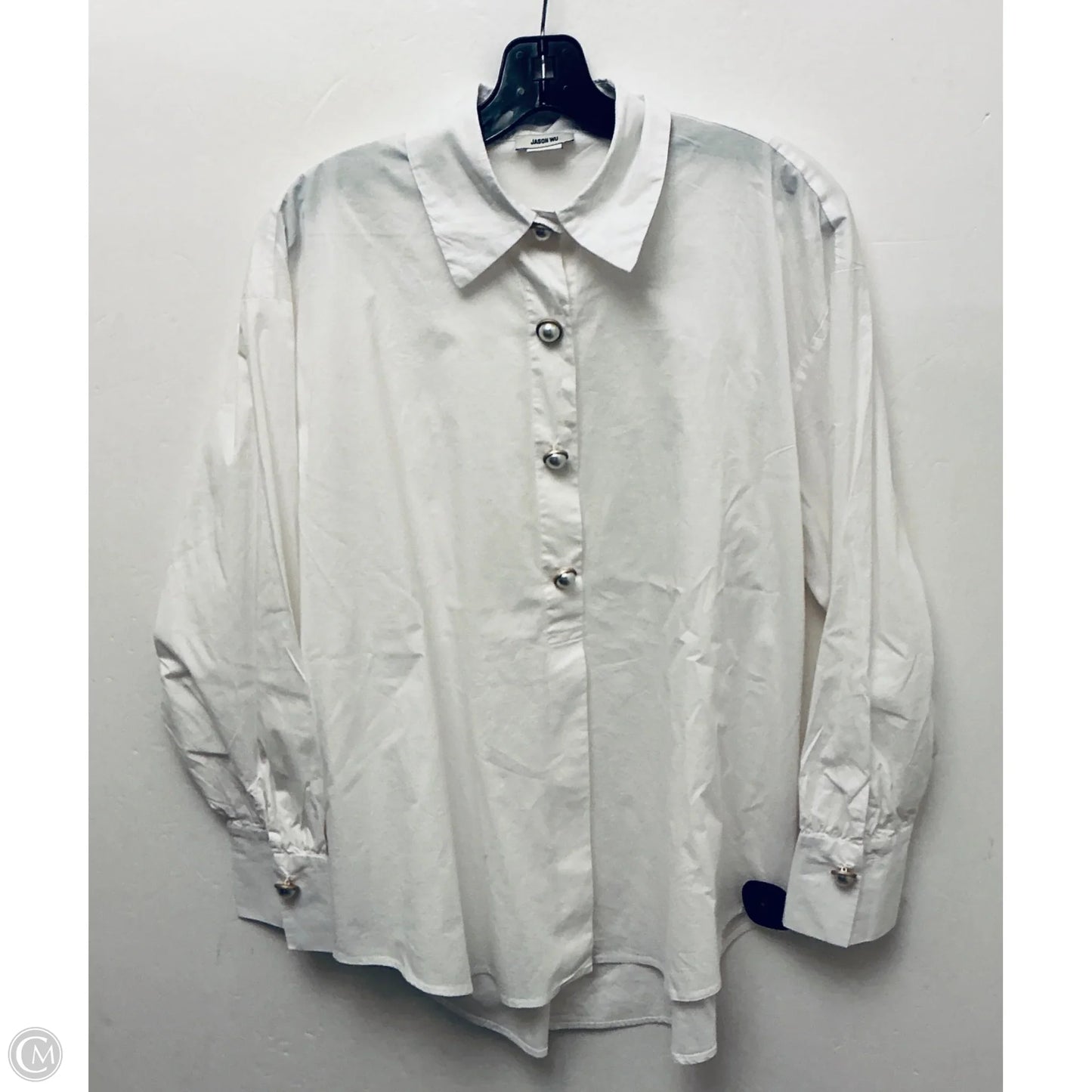 Top Long Sleeve Designer By Jason Wu In White, Size: M