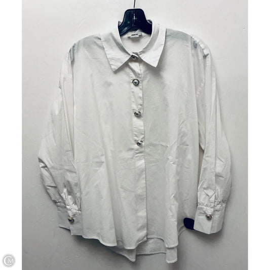 Top Long Sleeve Designer By Jason Wu In White, Size: M