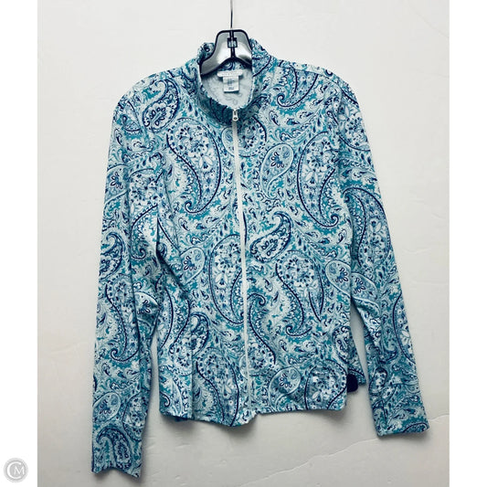 Athletic Jacket By Sigrid Olsen In Paisley Print, Size: Xl