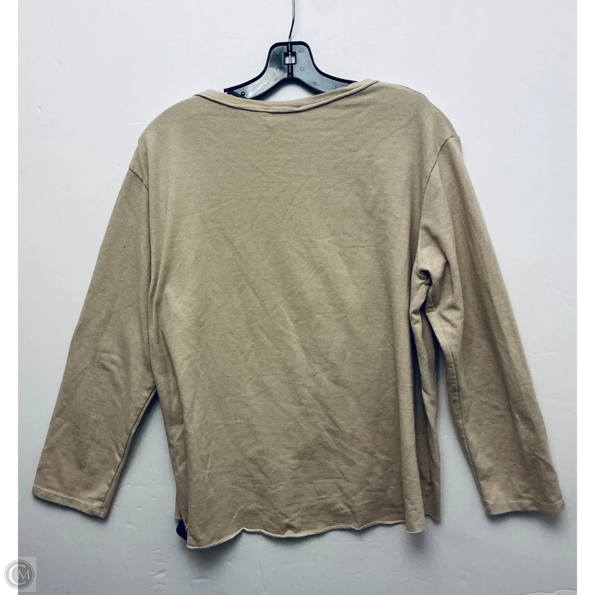Top Long Sleeve Basic By Clothes Mentor In Tan, Size: M