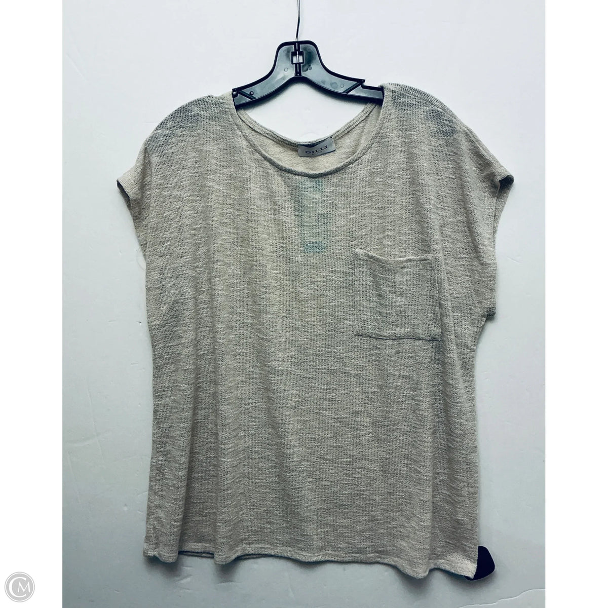Top Short Sleeve By Gilli In Tan, Size: Xxl