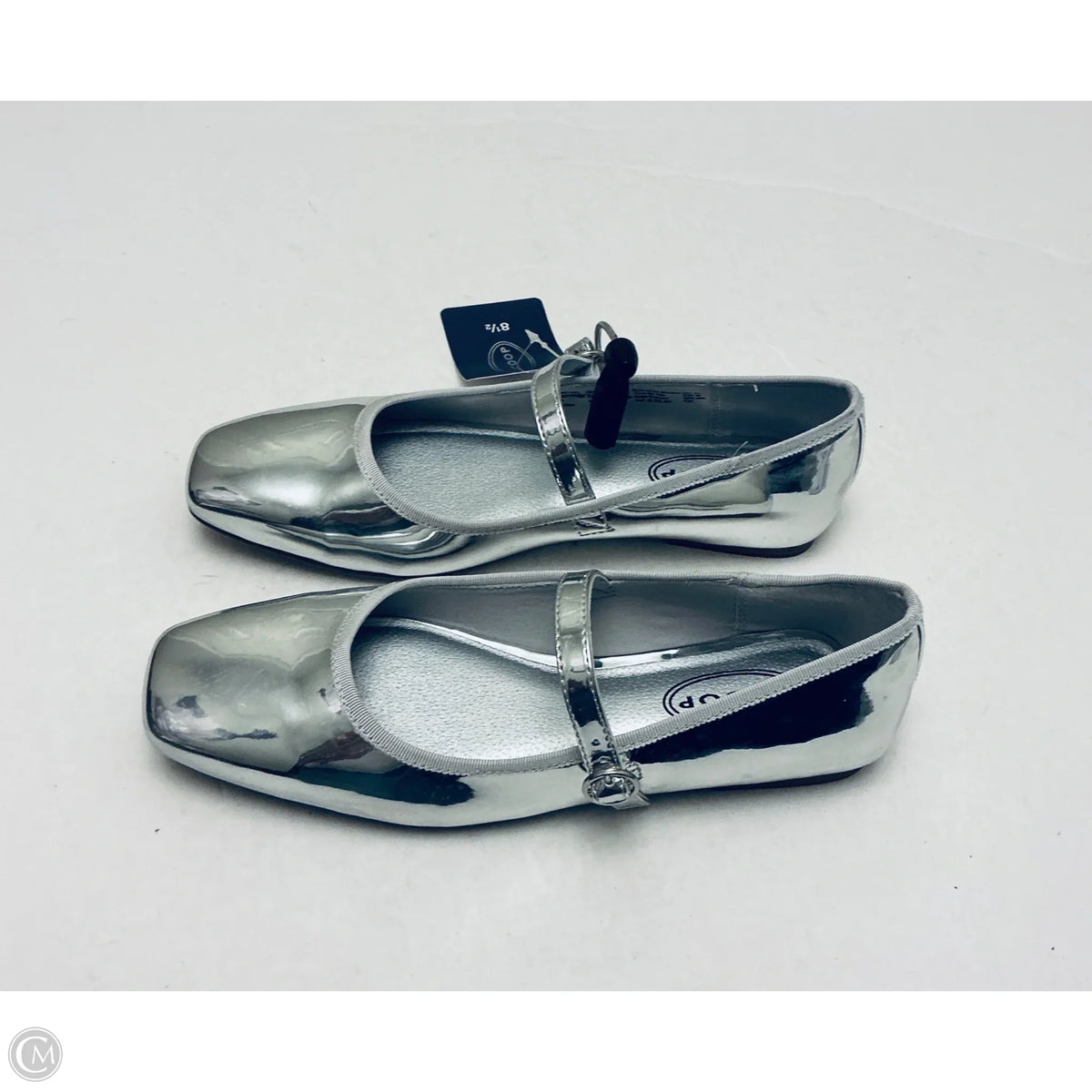 Shoes Flats By Scoop In Silver, Size: 8.5