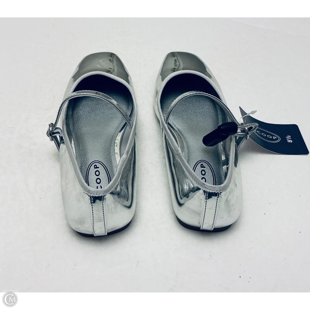Shoes Flats By Scoop In Silver, Size: 8.5