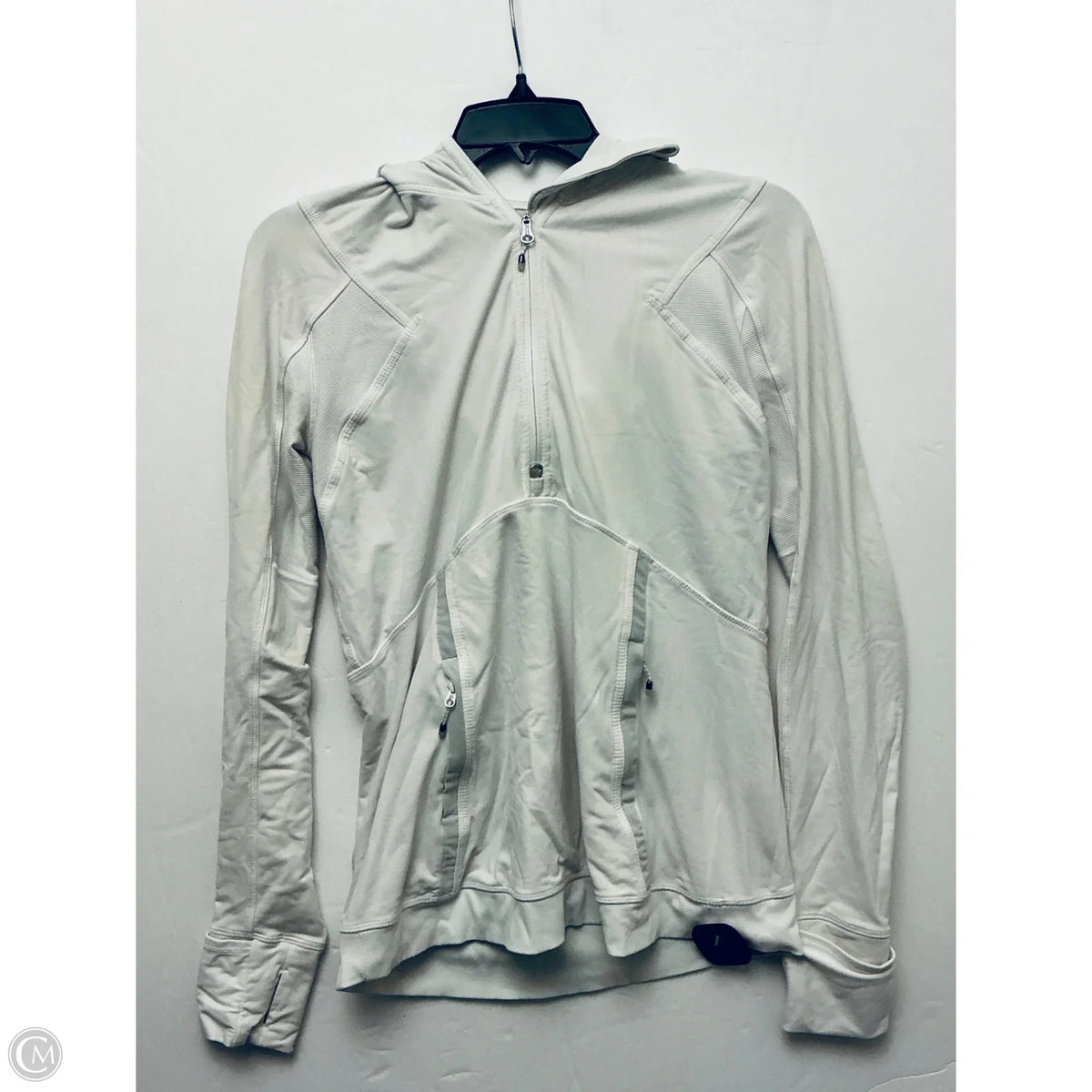 Athletic Jacket By Lululemon In White, Size: 8