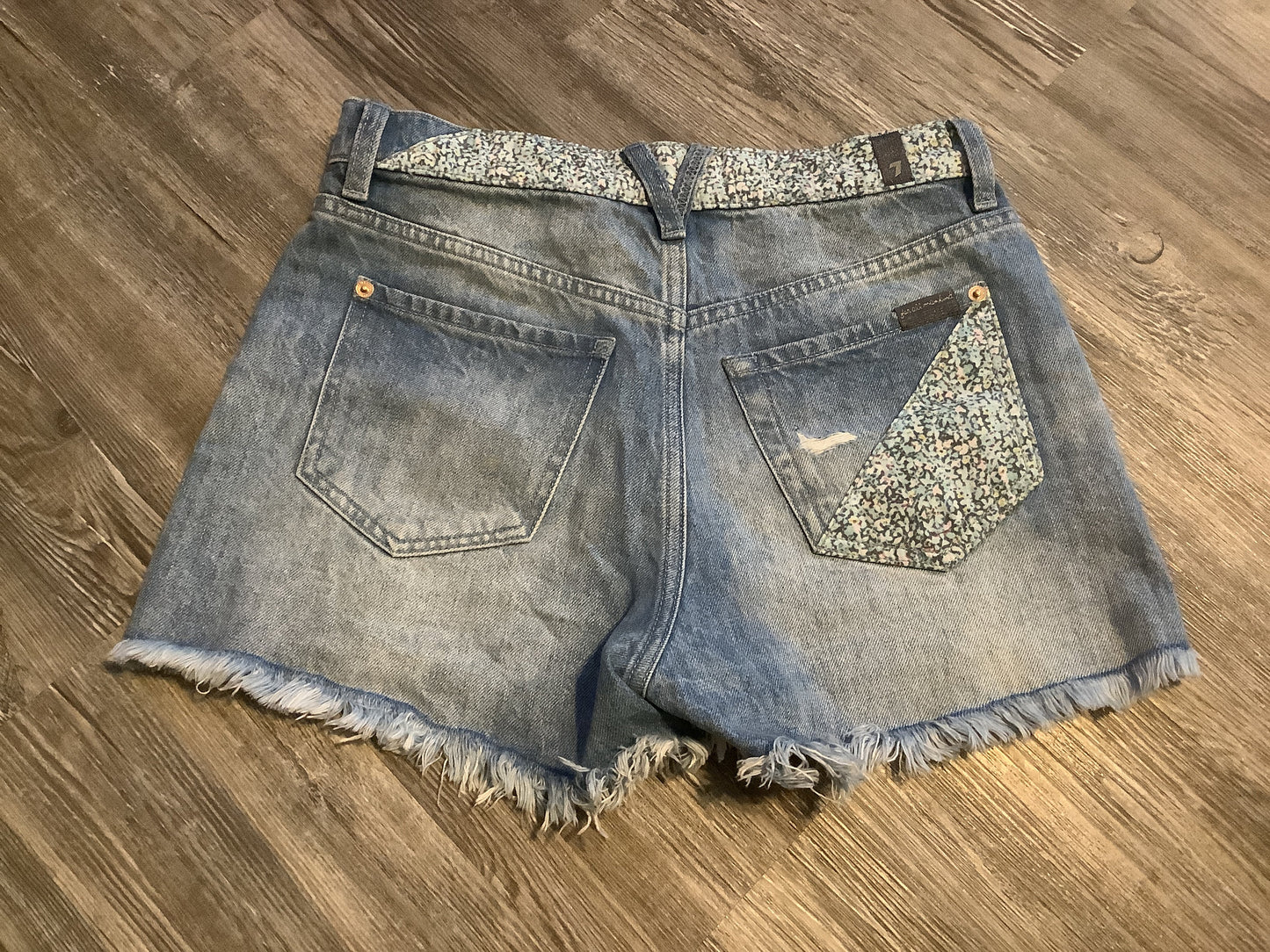 Blue Denim Shorts 7 For All Mankind, Size 0