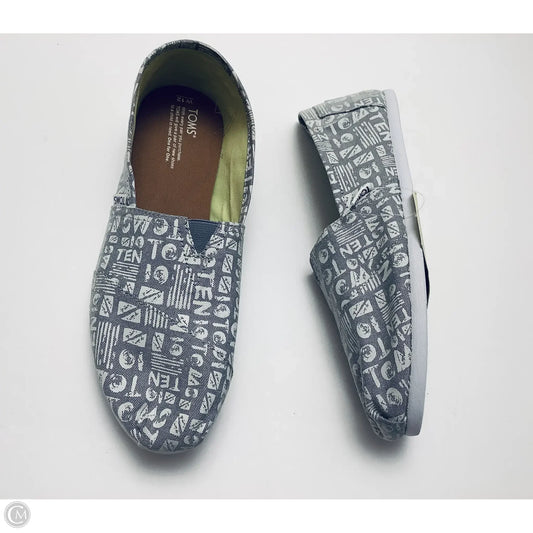 Shoes Flats By Toms In Grey, Size: 12