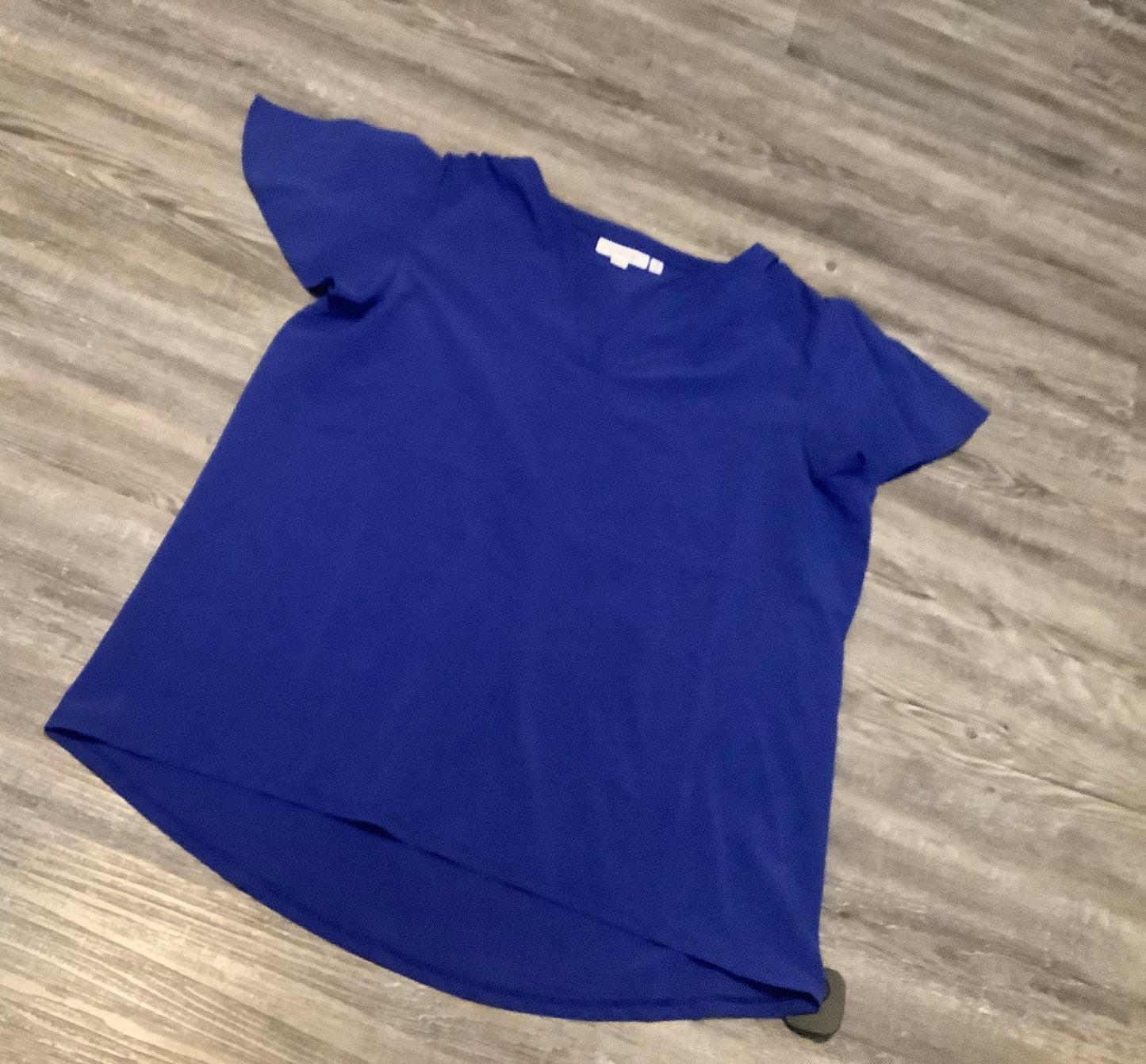 Blue Top Short Sleeve Chicos, Size 10