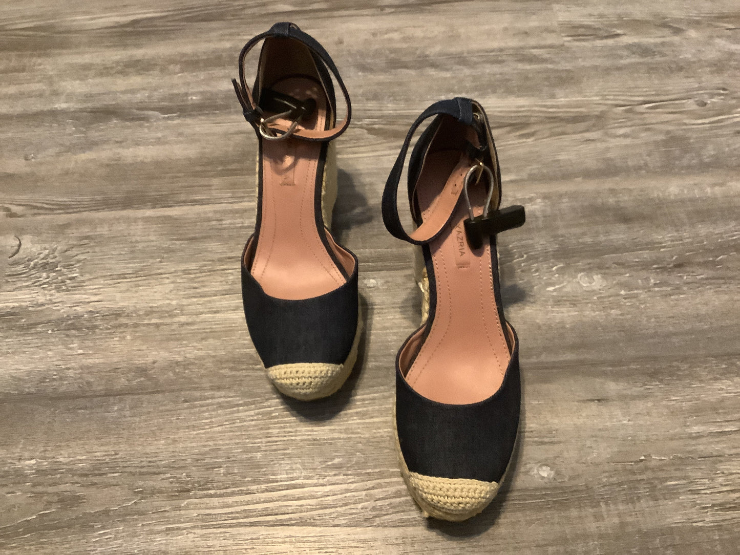 Blue Shoes Heels Wedge Bcbgmaxazria, Size 9