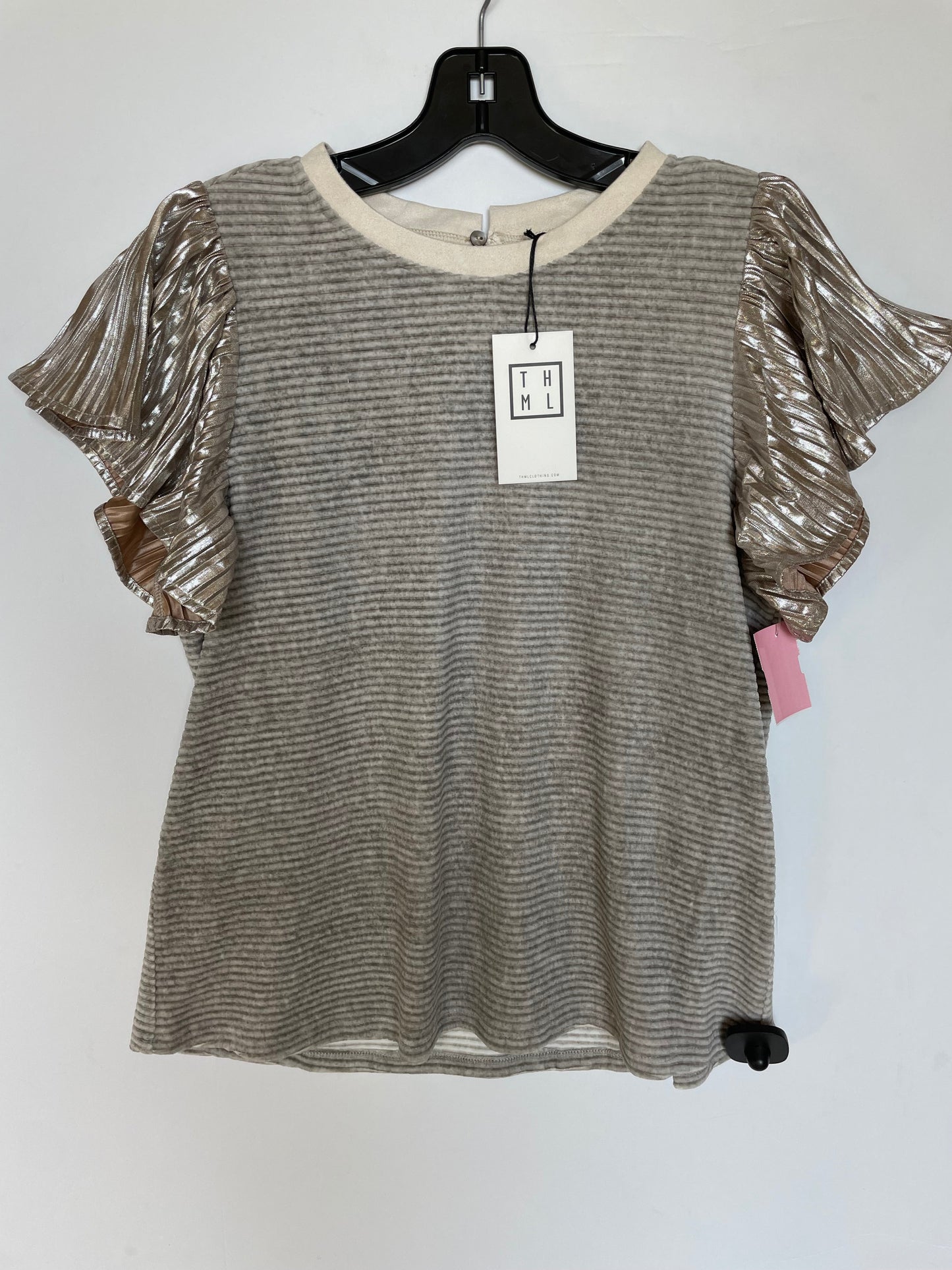 Silver Top Short Sleeve Thml, Size S