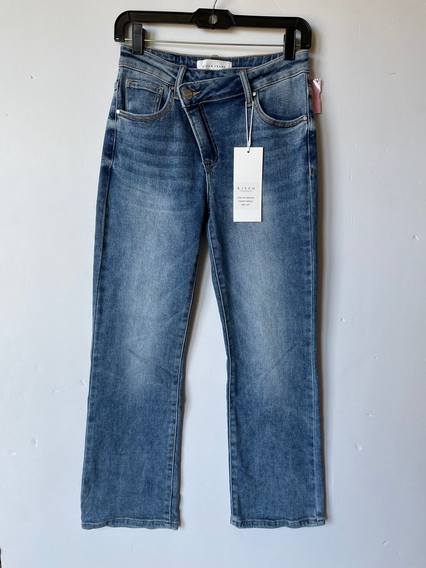 Blue Denim Jeans Boot Cut Risen, Size 4
