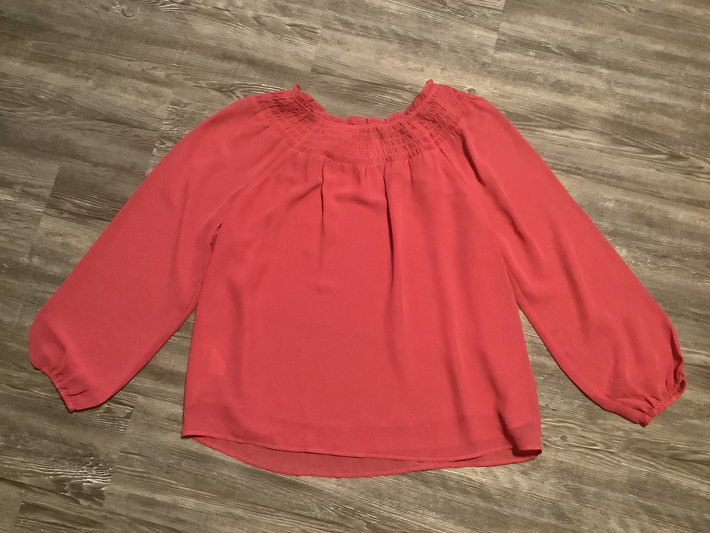 Pink Top Long Sleeve Loft, Size M