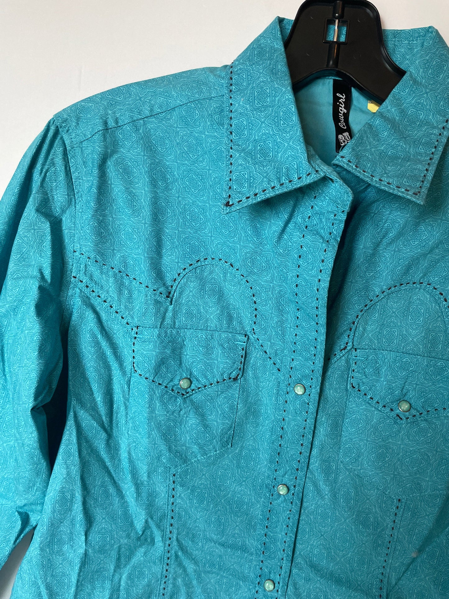 Teal Top Long Sleeve Clothes Mentor, Size M