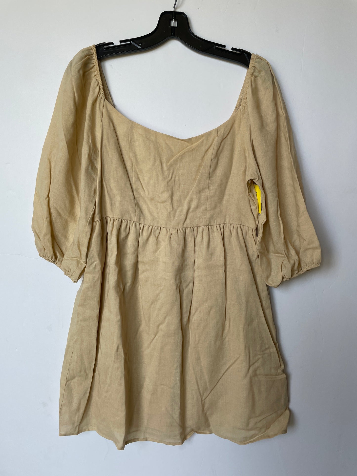 Tan Dress Casual Short Cmb, Size S