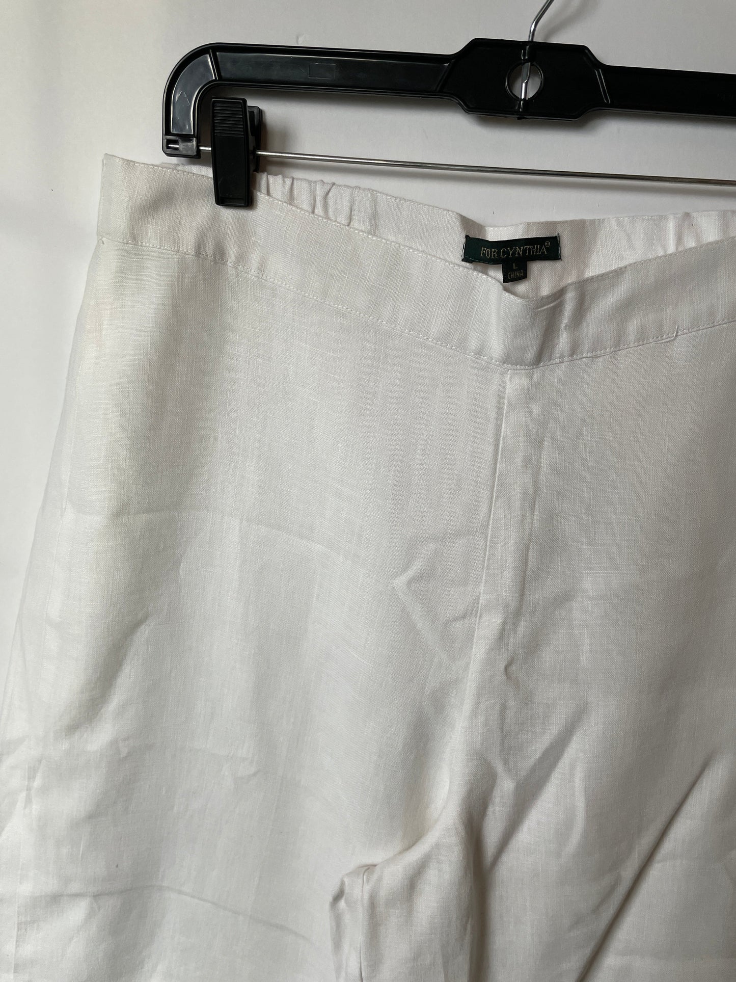 White Pants Linen For Cynthia, Size 12