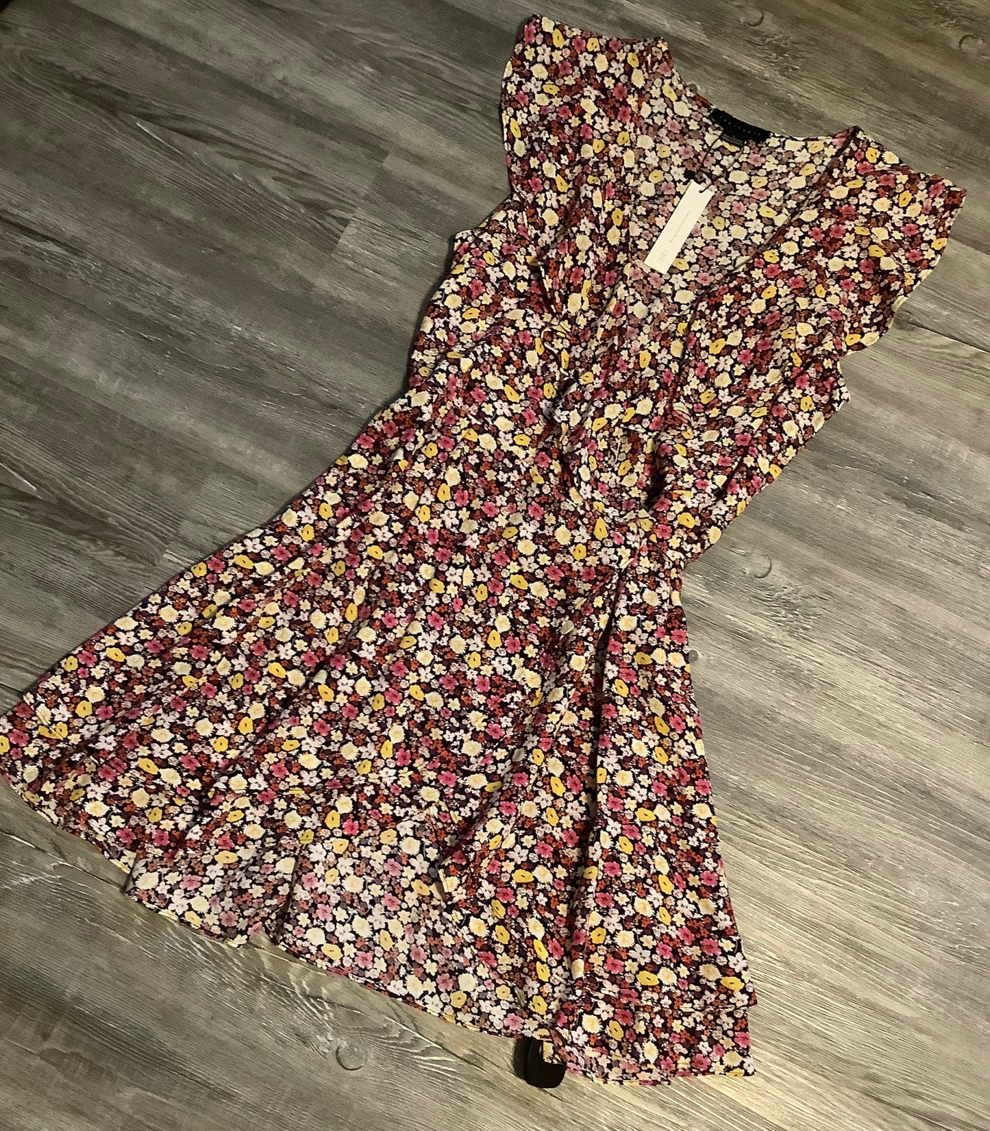 Dress Casual Midi By Sanctuary In Floral Print, Size: L