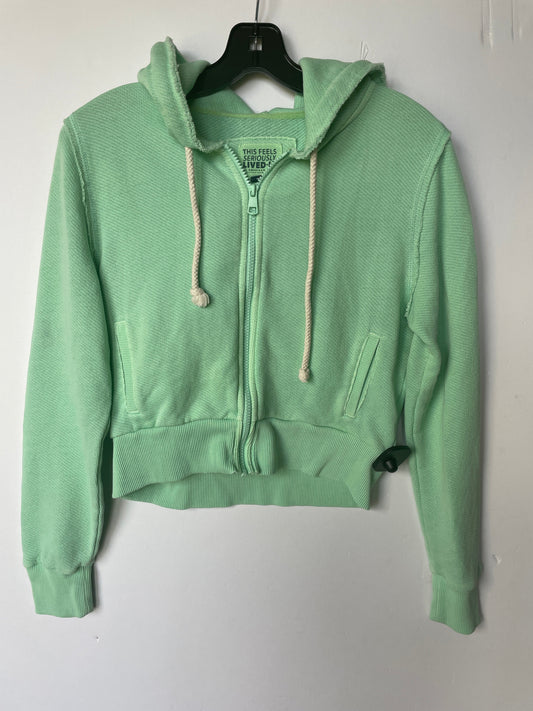 Sweatshirt Hoodie By American Eagle In Green, Size: M