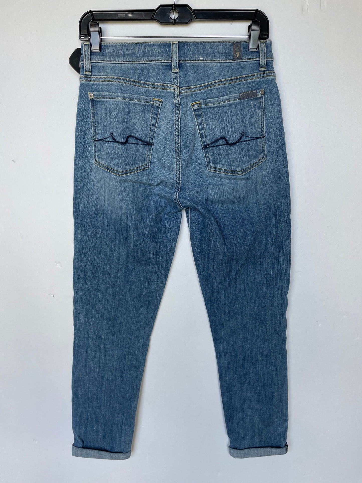 Jeans Straight By 7 For All Mankind In Blue Denim, Size: 0