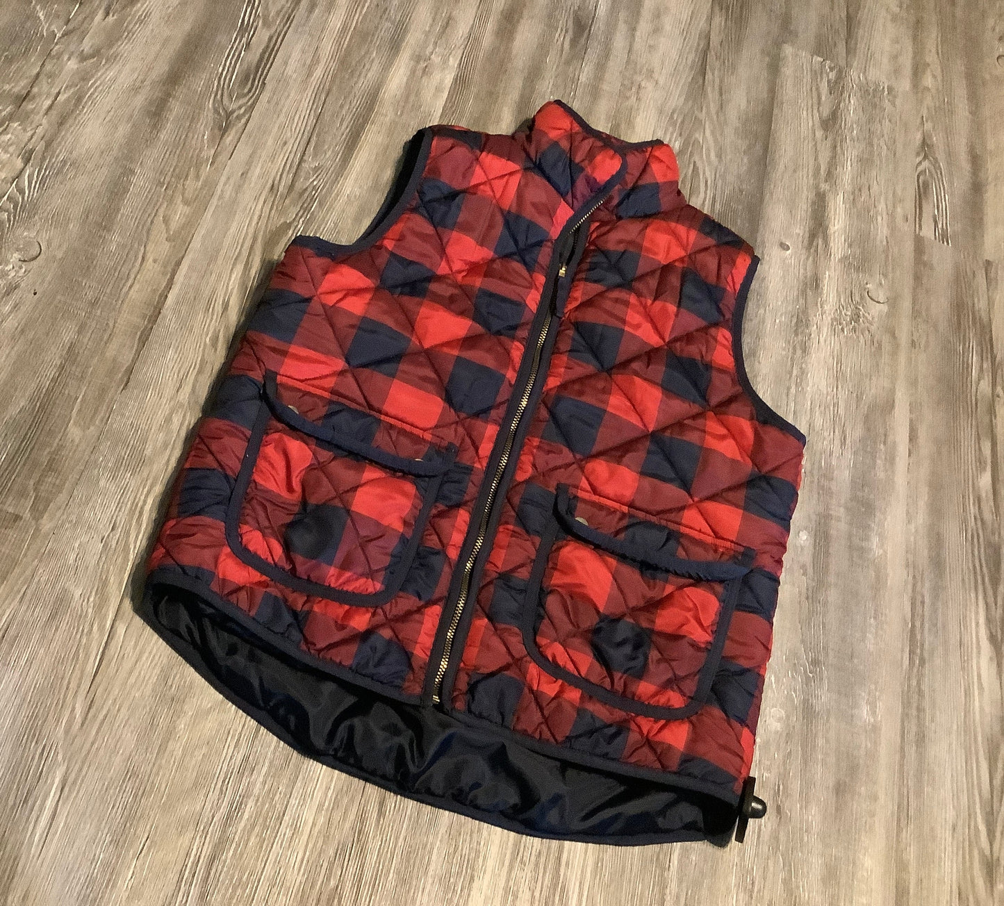 Vest Puffer & Quilted By Workshop In Red, Size: M