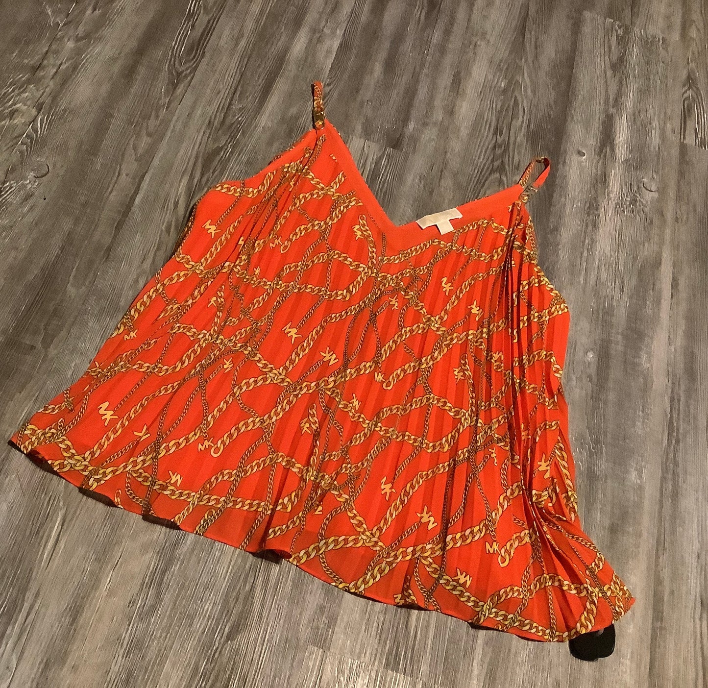 Top Sleeveless By Michael Kors In Orange, Size: L