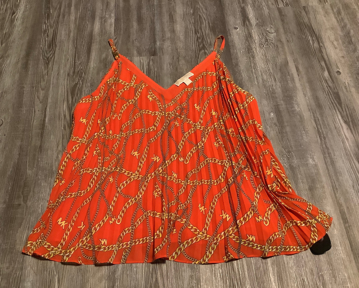 Top Sleeveless By Michael Kors In Orange, Size: L