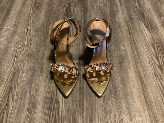 Shoes Heels Stiletto By Shoedazzle In Gold, Size: 8