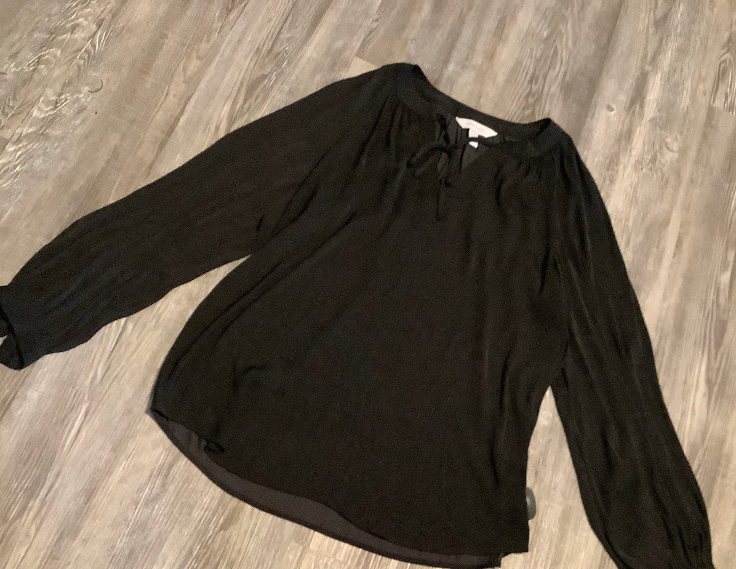 Top Long Sleeve By Nine West Apparel In Black, Size: S