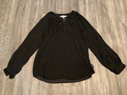 Top Long Sleeve By Nine West Apparel In Black, Size: S