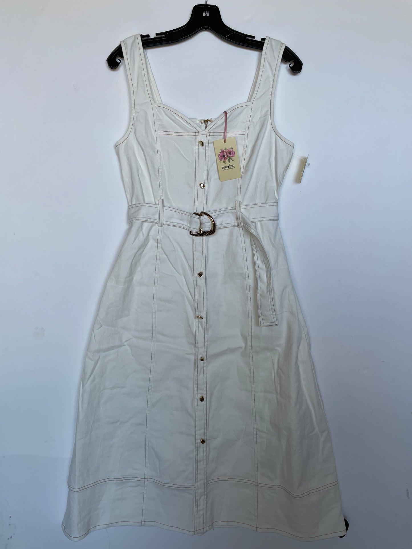 Dress Casual Midi By Entro In White, Size: L