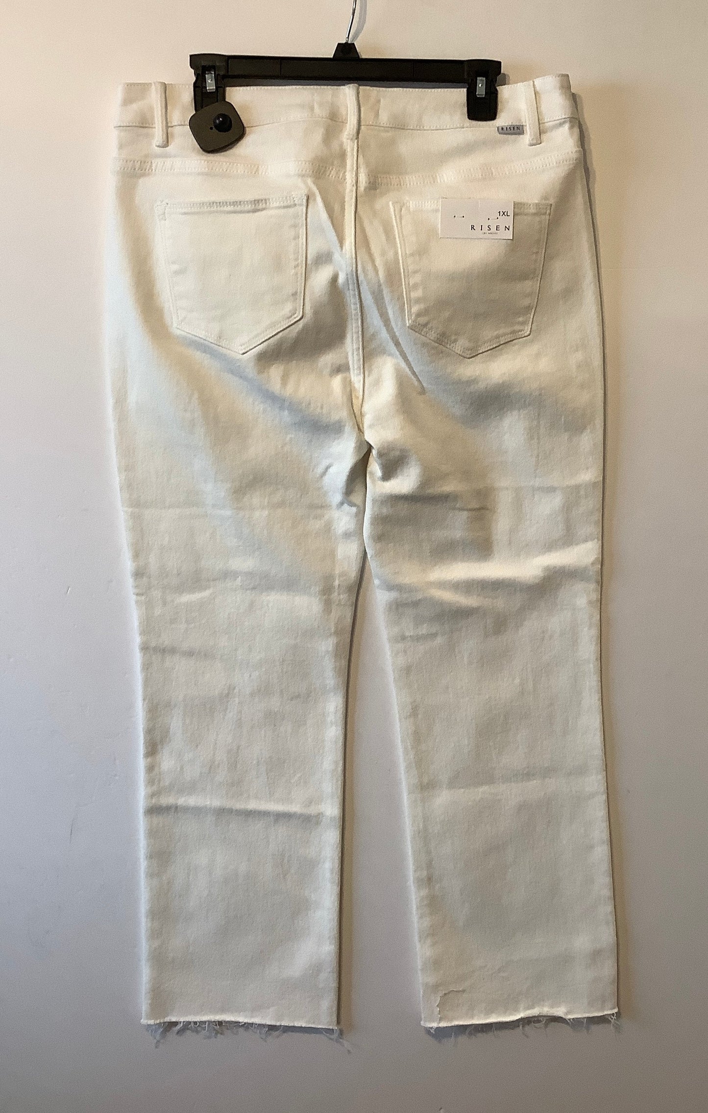 Jeans Straight By Risen In White, Size: 16