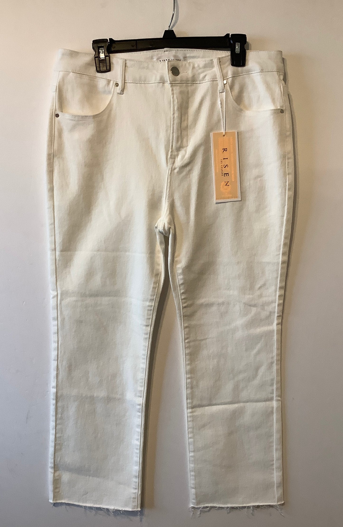 Jeans Straight By Risen In White, Size: 16