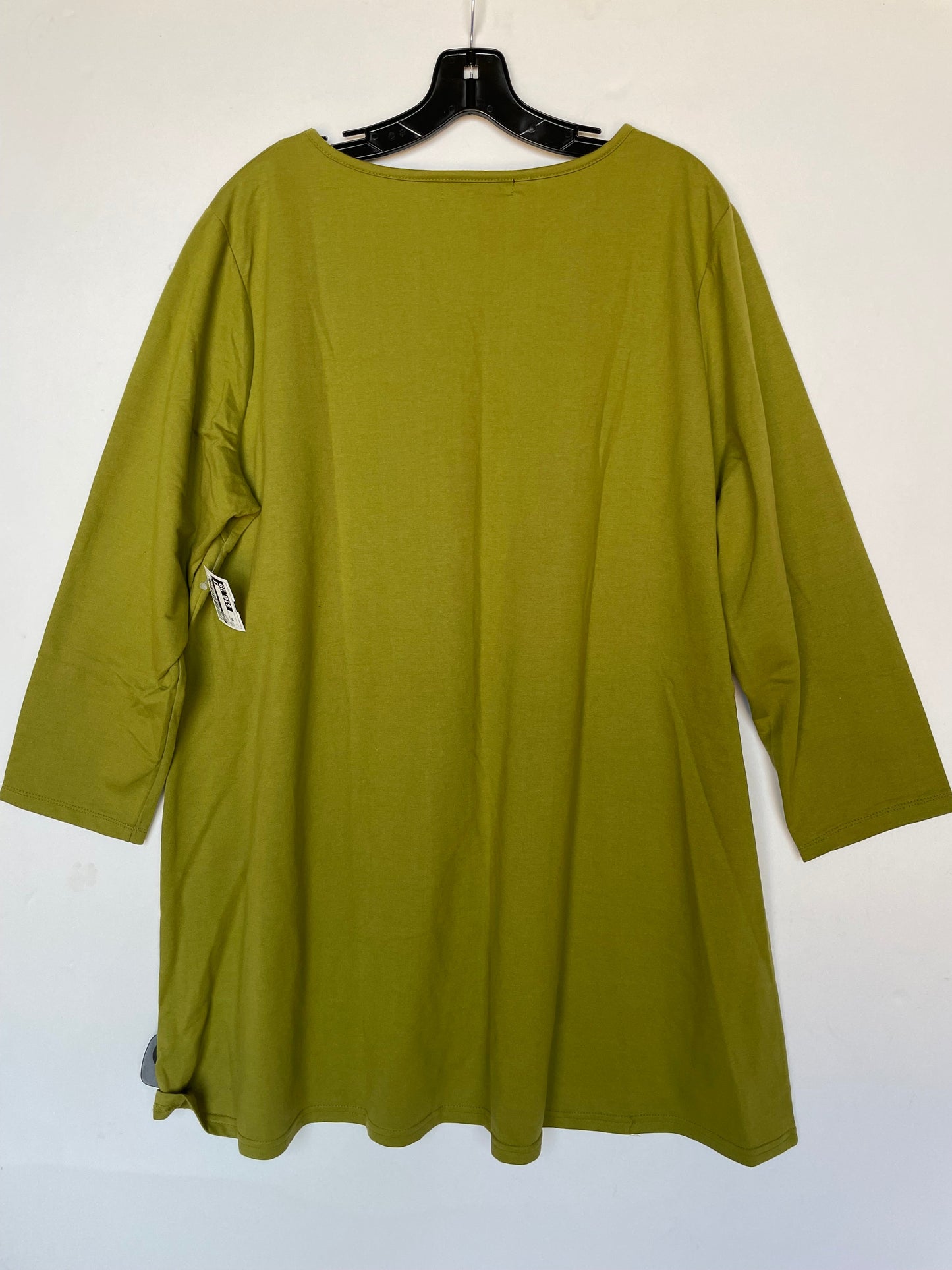 Top Long Sleeve By Zanzea In Green, Size: 3x