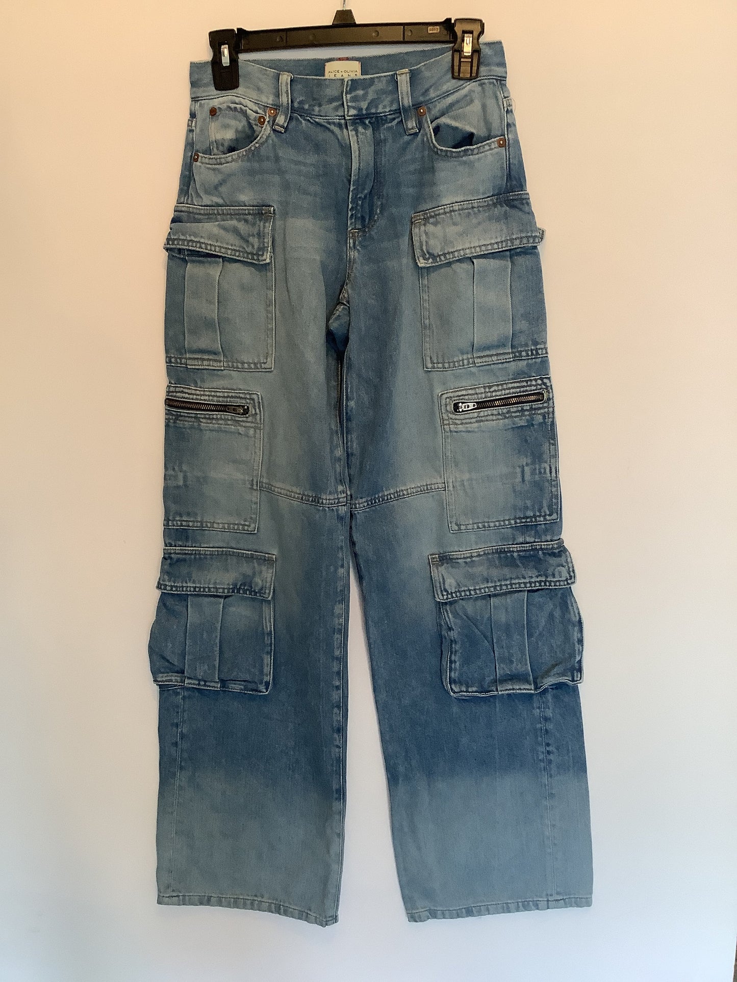 Pants Designer By Alice + Olivia In Blue Denim, Size: 0