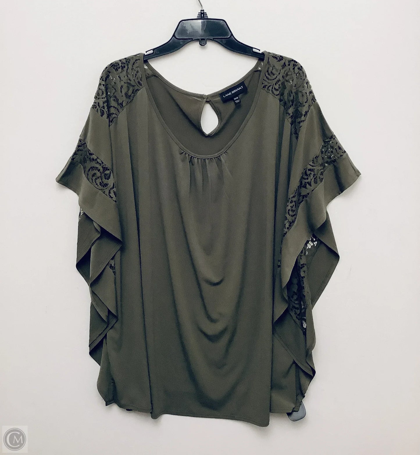 Top Short Sleeve By Lane Bryant In Green, Size: 2x