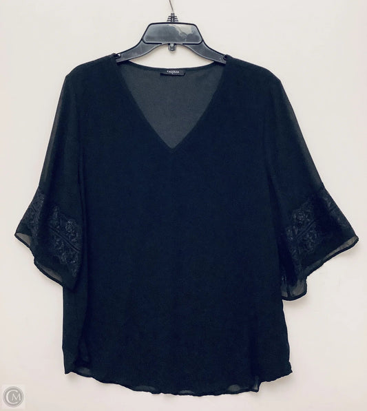 Top Short Sleeve By Cme In Black, Size: L