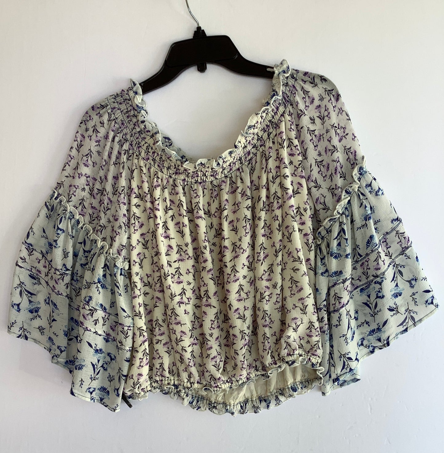 Top Long Sleeve By Free People In Floral Print, Size: S