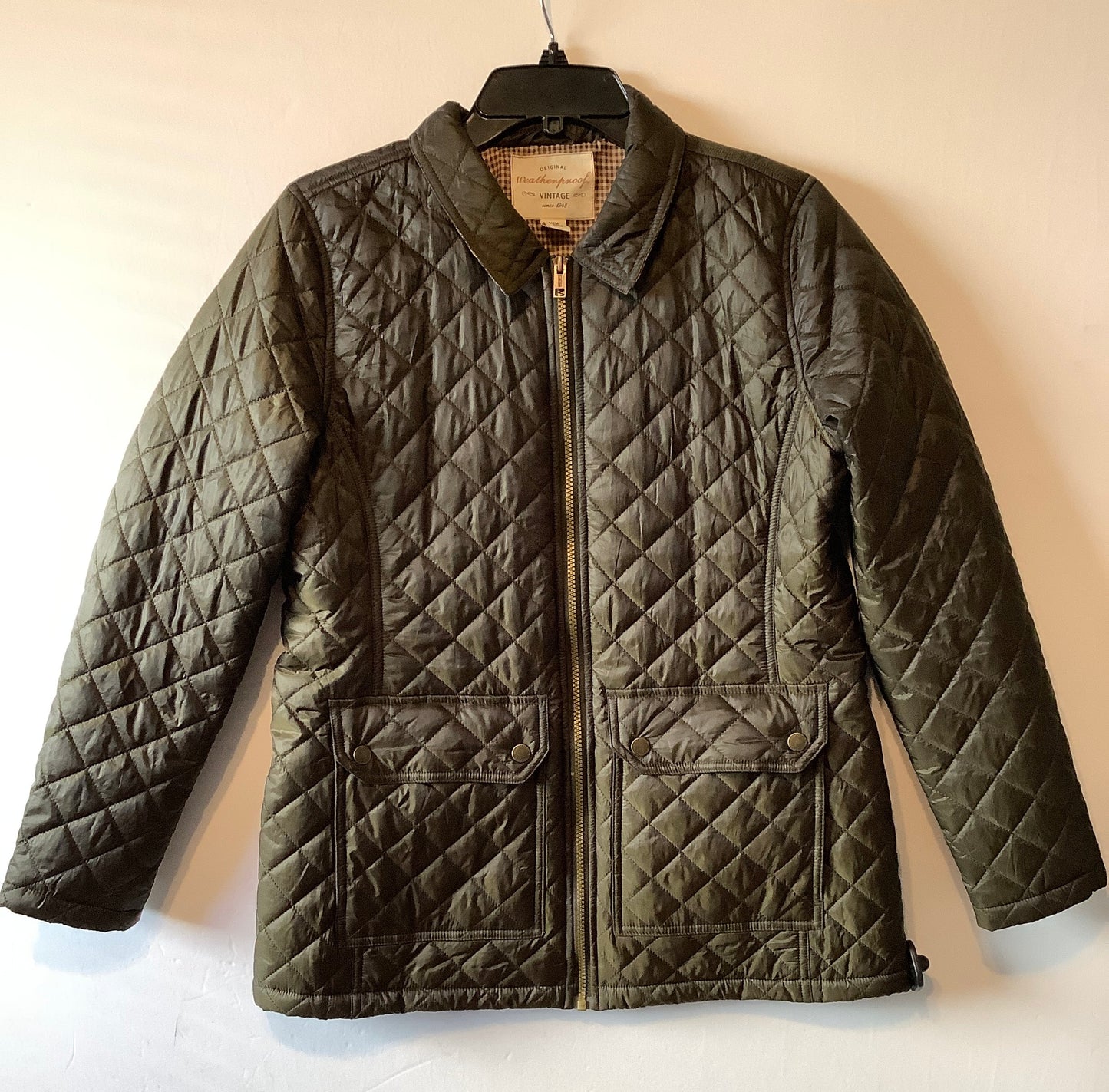 Coat Puffer & Quilted By Weatherproof In Green, Size: M