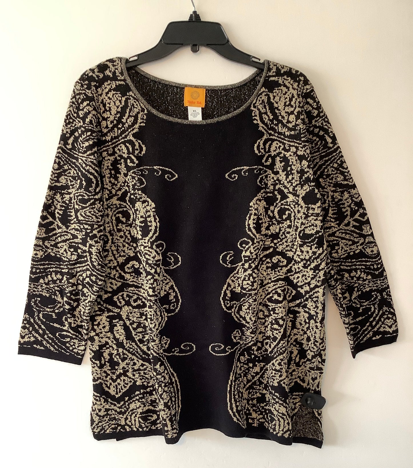 Sweater By Ruby Rd In Black, Size: Xl